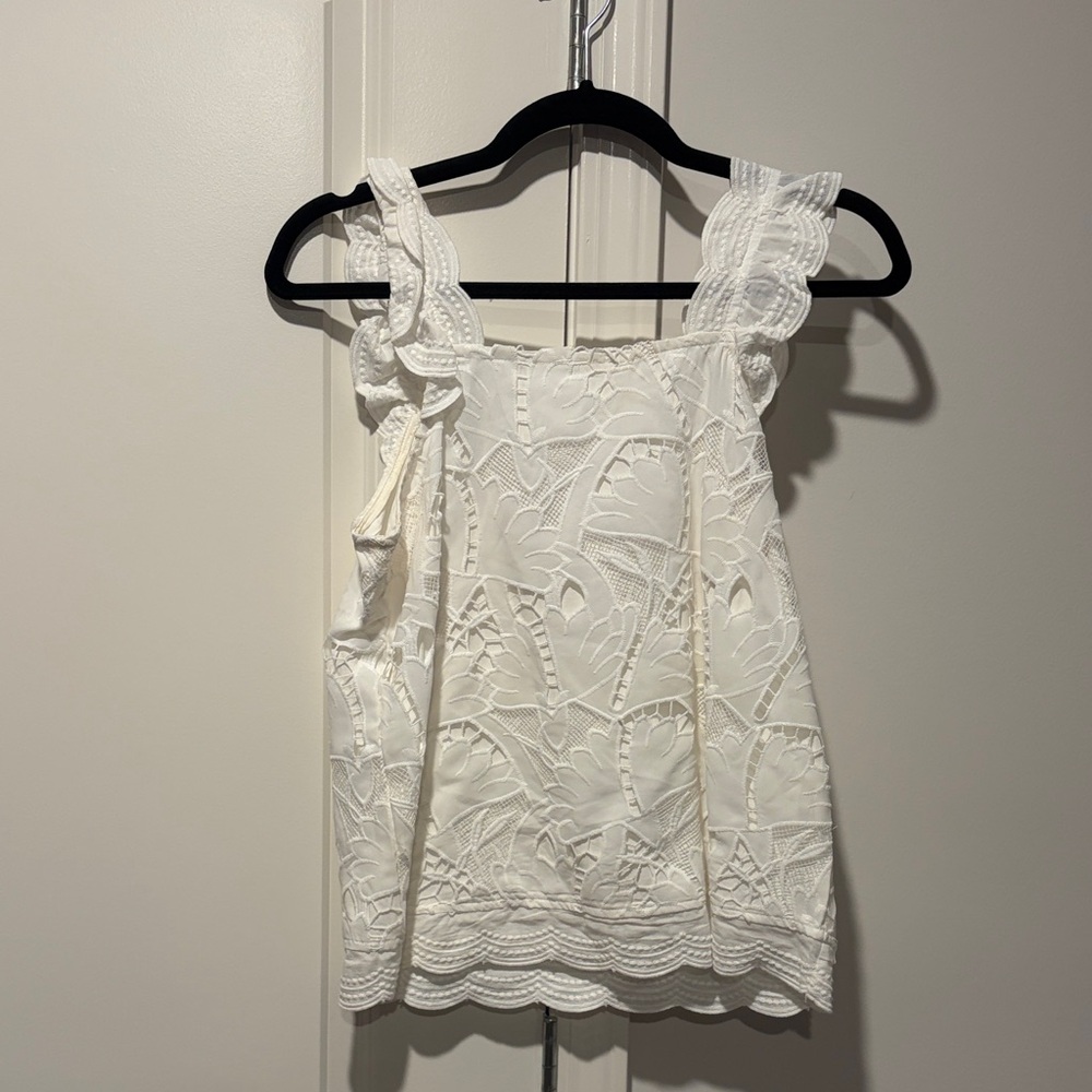 Elegant White Lace Women's Top